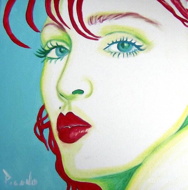 Madonna Art Print featuring the painting Lucky Star by Holly Picano