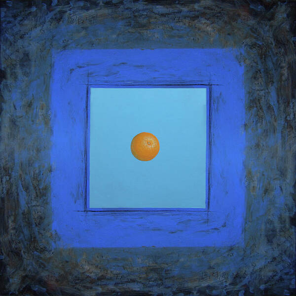 Floating Art Print featuring the painting Orange Icon by Tim Murphy