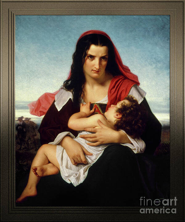 The Scarlet Letter Art Print featuring the painting The Scarlet Letter by Hugues Merle by Rolando Burbon