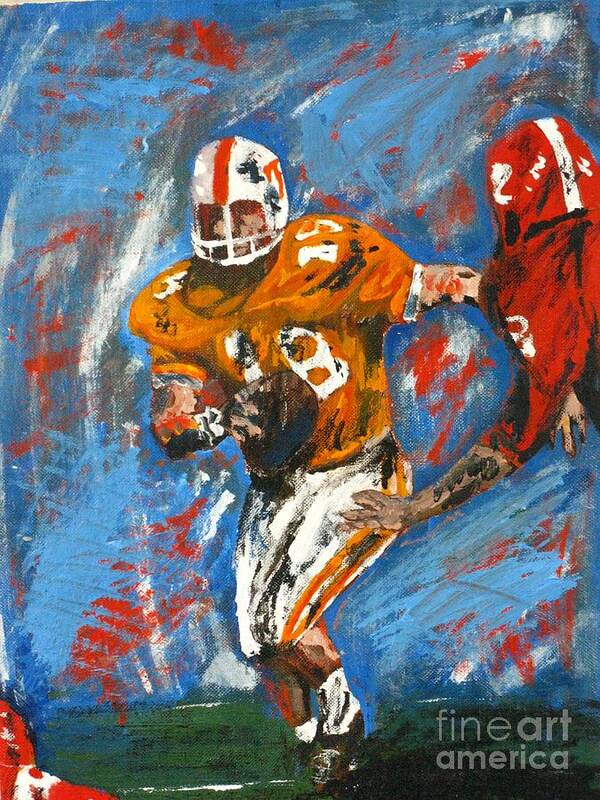 Sports Art Print featuring the painting Football by Michael Anthony Edwards