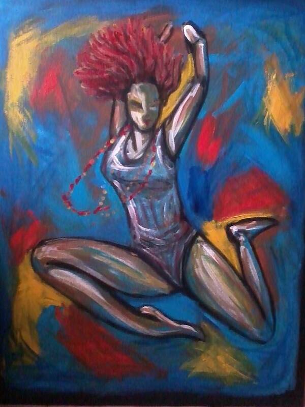 Dancing Art Print featuring the painting Spirit by Jenny Pickens