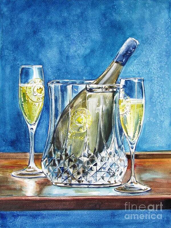 Champagne Art Print featuring the painting Celebration by Jane Loveall
