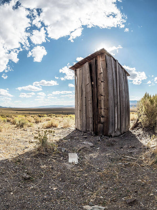 Fall Art Print featuring the photograph Ghost town outhouse by Martin Gollery