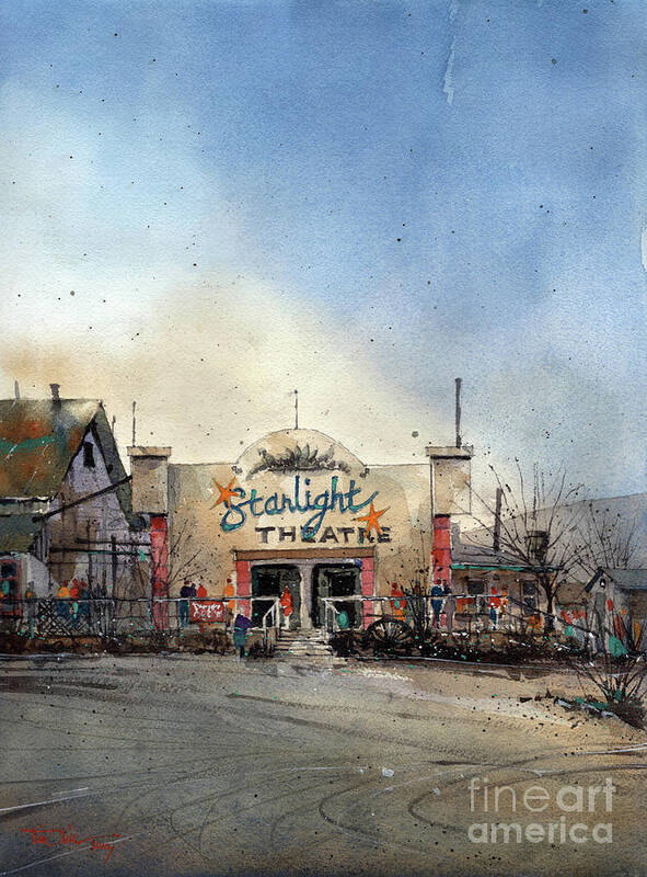 Starlight Theater Art Print featuring the painting Starlight Theater by Tim Oliver