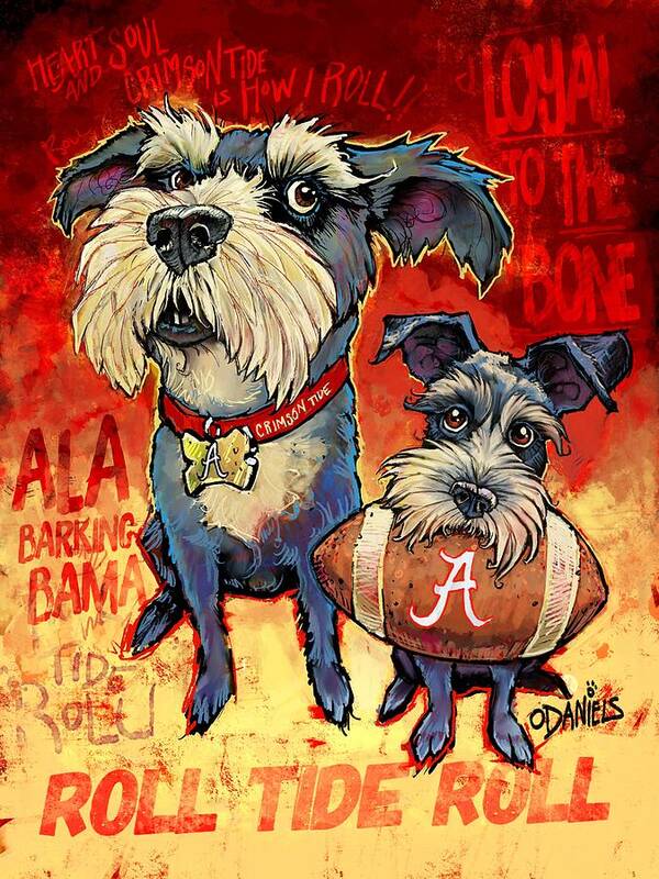 Alabama Art Print featuring the painting Loyal to the Bone by Sean ODaniels