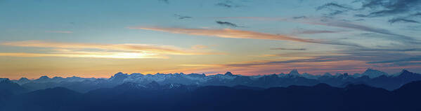 Canada Art Print featuring the photograph View From Mount Seymour at Sunrise by Rick Deacon