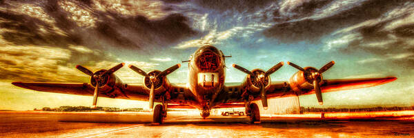 Airborne Art Print featuring the photograph B-17 Aluminum Overcast by Rod Melotte