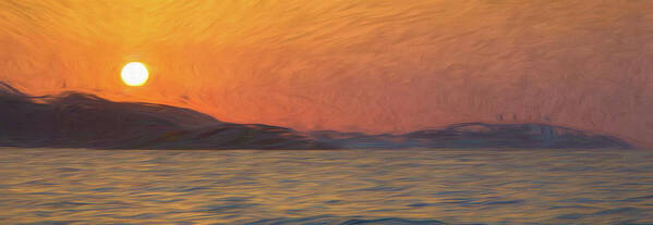 Sun Art Print featuring the digital art Sunrise in Ibiza by Rick Deacon