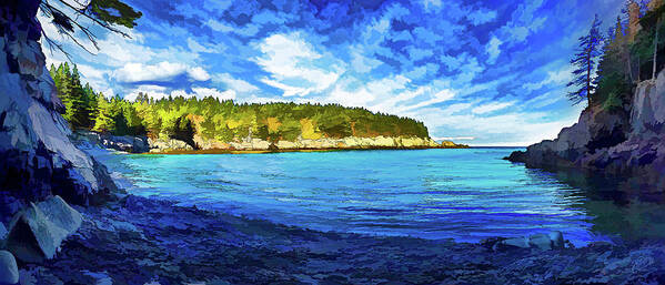 Maine Scenic Art Print featuring the photograph Quiet Cove at Cutler by ABeautifulSky Photography by Bill Caldwell
