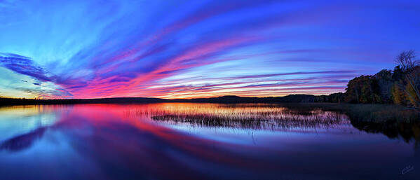 Maine Scenic Art Print featuring the photograph Twilight Burn by ABeautifulSky Photography by Bill Caldwell