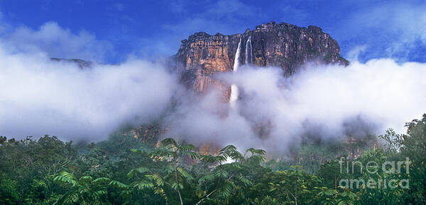 South America Art Print featuring the photograph Panorama Angel Falls Canaima National Park Veneziuela by Dave Welling