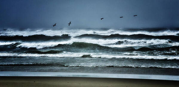 North Carolina Art Print featuring the photograph Riders on the Storm 1 - Outer Banks by Dan Carmichael