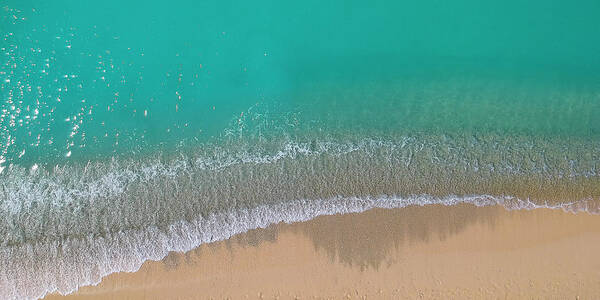 3scape Art Print featuring the photograph Cemetery Beach Aerial Panoramic by Adam Romanowicz