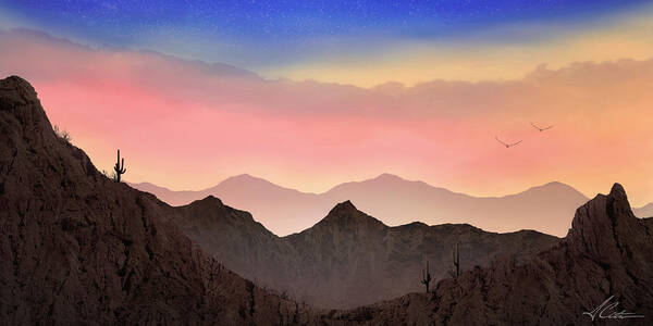 Arizona Art Print featuring the photograph Desert Landscape by Anthony Citro