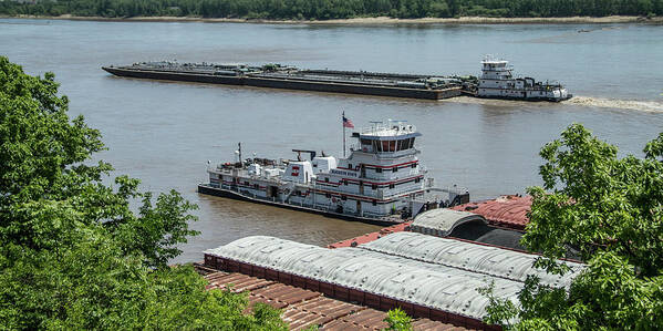 Mississippi River Art Print featuring the photograph The Towboat Buckeye State by Garry McMichael