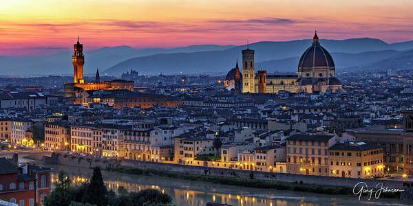 Gary Johnson Art Print featuring the photograph The Duomo in Florence, Italy by Gary Johnson