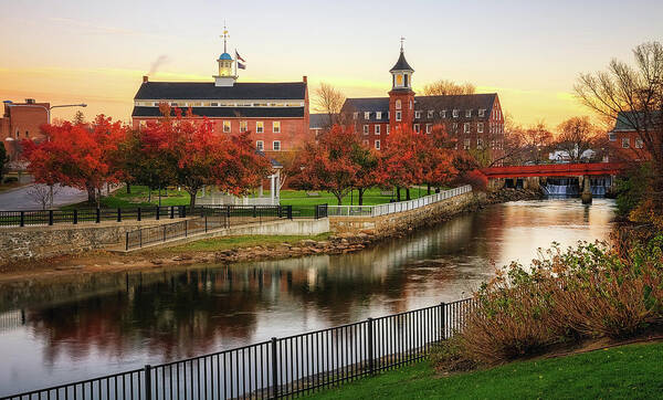 Belknap Mill Art Print featuring the photograph Fall in Laconia by Robert Clifford