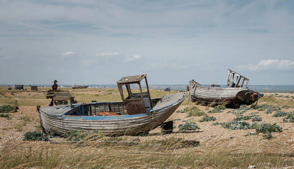 Dungeness Art Print featuring the photograph Shipwrecked #1 by Rick Deacon
