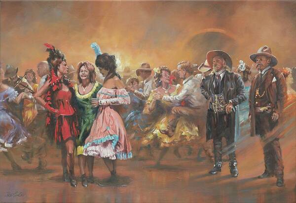 Dancing Art Print featuring the painting Comparing Notes by Mia DeLode