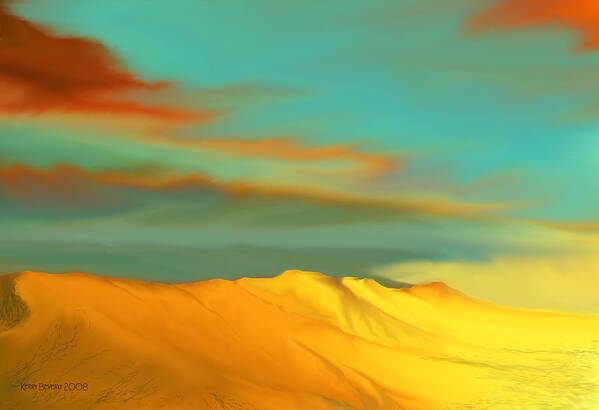 Desert Art Print featuring the digital art Ridge by Kerry Beverly
