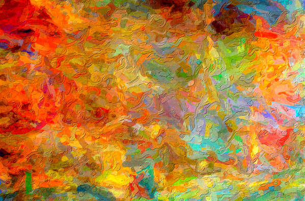 Colorful Art Print featuring the digital art Abstracto Impasto by Rick Wicker