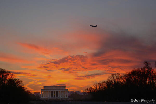 Abraham Lincoln Art Print featuring the photograph Ascencion over Abraham by Ken Arcia