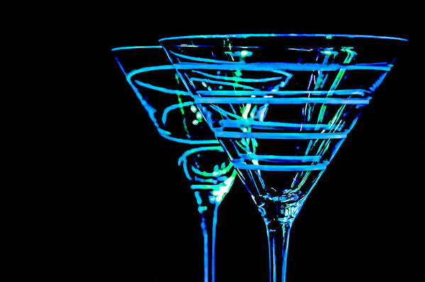 Martini Art Print featuring the photograph Blue Martini by Spencer McDonald