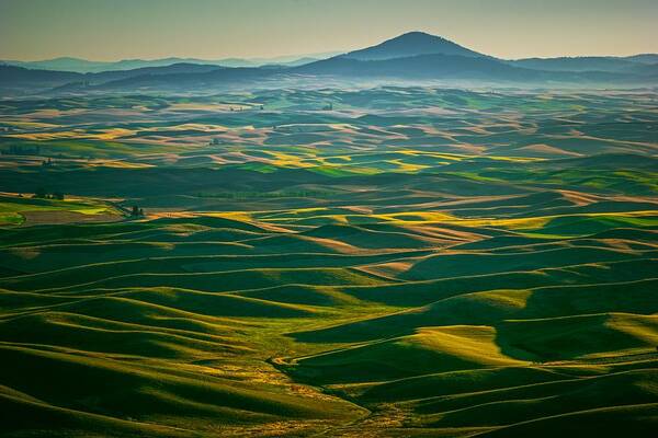 The Palouse Art Print featuring the photograph Dips and Bumps by Gene Garnace