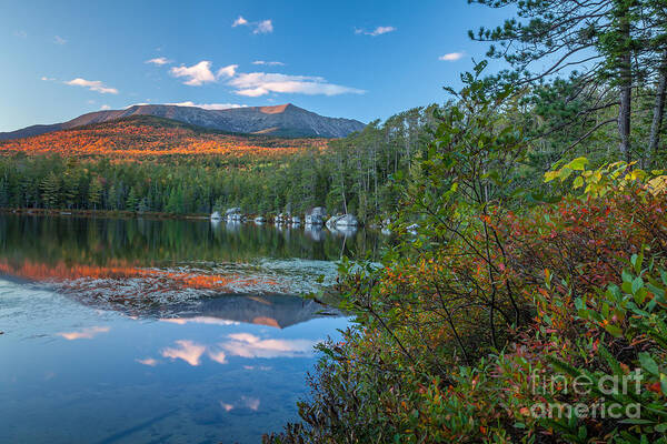 America Art Print featuring the photograph Katahdin at Round Pond by Susan Cole Kelly