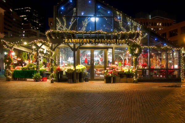 Quincy Market Art Print featuring the photograph Lambert's at Faneuil Hall by Joann Vitali