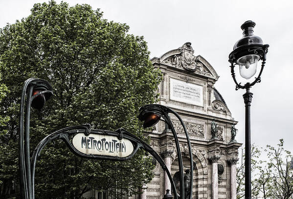 Paris Art Print featuring the photograph Metropolitain Architecture by Georgia Clare