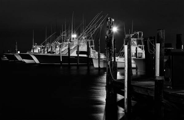 North Carolina Art Print featuring the photograph Night Harbor II - Outer Banks by Dan Carmichael