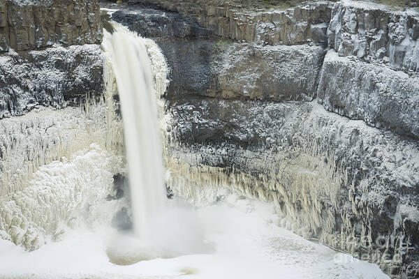 Eastern Washington Art Print featuring the photograph Palouse Falls on Ice by Idaho Scenic Images Linda Lantzy