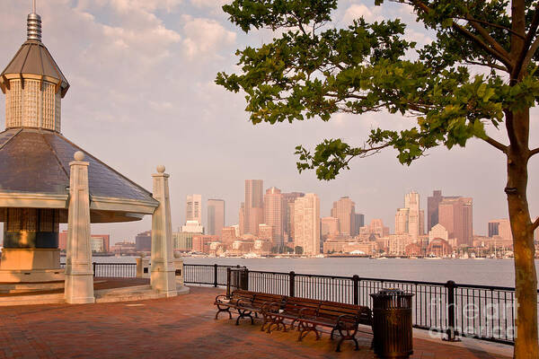 America Art Print featuring the photograph Piers Park View of Boston by Susan Cole Kelly