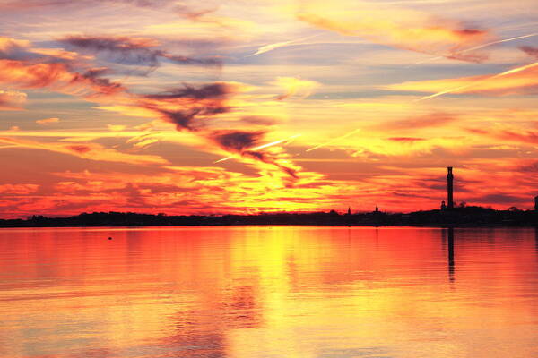 Evening Art Print featuring the photograph Provincetown Harbor Sunset by Roupen Baker