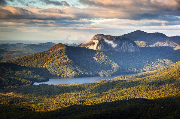 Table Rock Art Print featuring the photograph Table Rock Sunrise - Caesars Head State Park Landscape by Dave Allen
