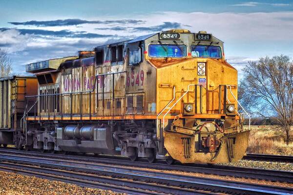 Locomotive Art Print featuring the photograph Up 6549 by Bill Kesler