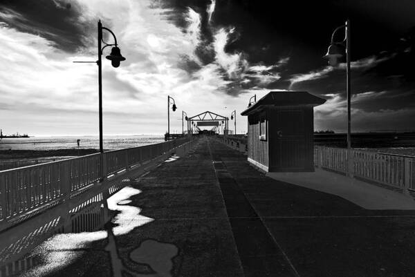Pier Art Print featuring the photograph View Down the Pier by Joseph Hollingsworth