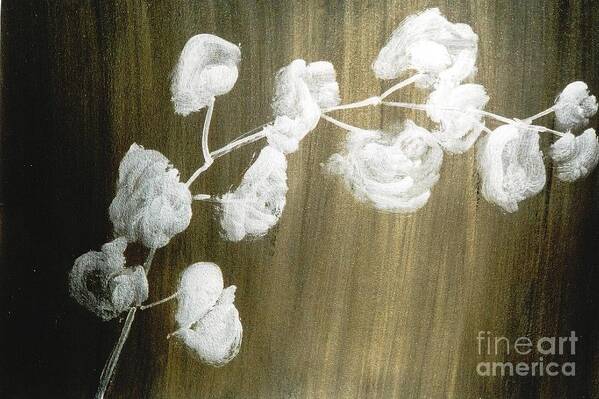  Flower Art Print featuring the painting White Orchid by Fereshteh Stoecklein