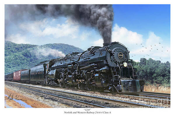 Railroad Art Print Art Print featuring the digital art 1218 by Mark Karvon