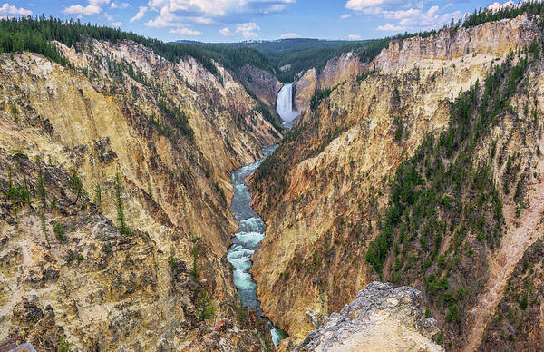 Grand Canyon Of The Yellowstone Art Print featuring the photograph Artist View by Morris McClung