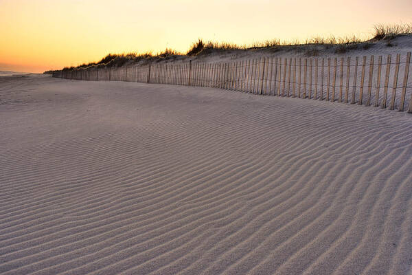 Beach Fence Art Print featuring the photograph Beach Fence Robert Moses State Park by Jim Dohms