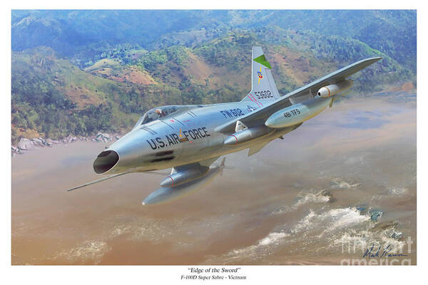Aviation Art Art Print featuring the painting Edge of the Sword by Mark Karvon