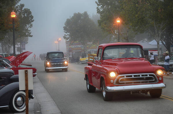 Chevy Art Print featuring the photograph Foggy Arrival by Bill Dutting