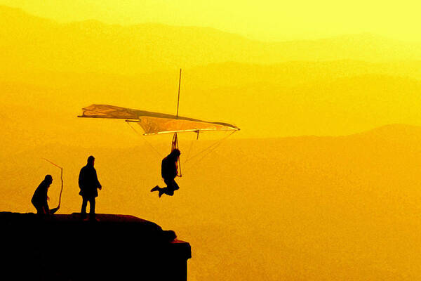 Hang Glider Art Print featuring the photograph Hang Glider Launch by Neil Pankler