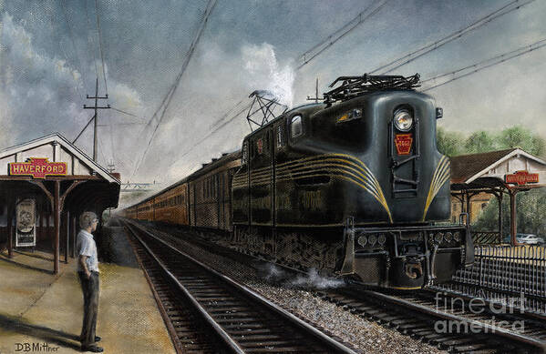 Trains Art Print featuring the painting Mainline Memories by David Mittner