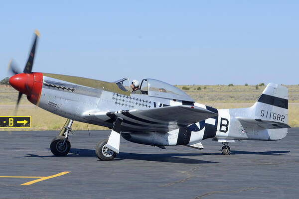 Airplane Art Print featuring the photograph North American P-51D Mustang NL5441V Spam Can Valle Arizona June 25 2011 3 by Brian Lockett
