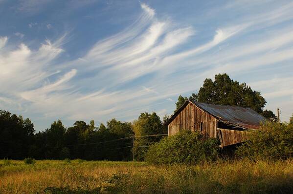 Barn Art Print featuring the photograph Painted Sky Barn by Benanne Stiens
