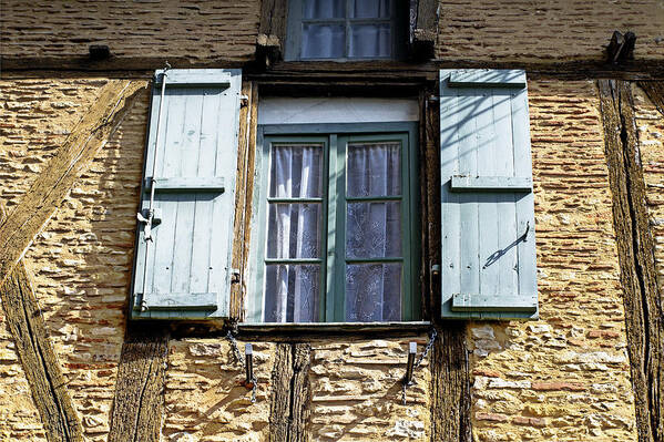Windows Art Print featuring the photograph Puy l'Eveque Window by Georgia Clare