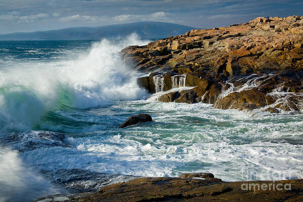 Acadia National Park Art Print featuring the photograph Schoodic Surf by Susan Cole Kelly